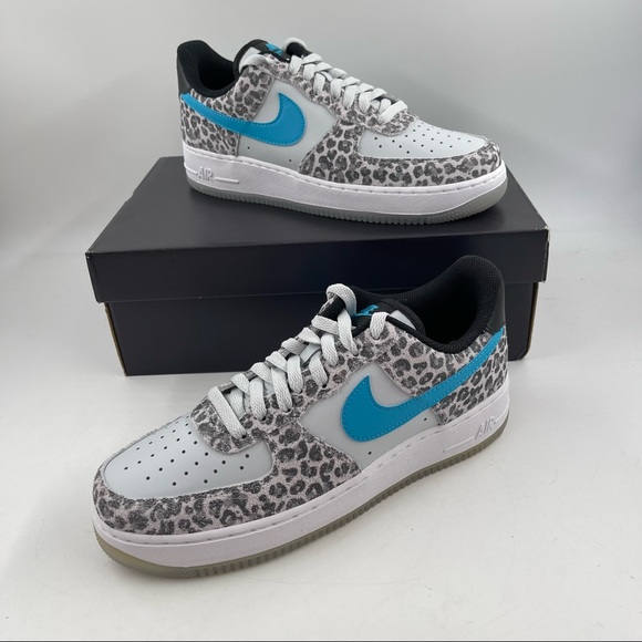 Nike Shoes - NIB 🥾 Nike Women’s Air Force 1 Leopard Blue Fury Low Premium Shoes - Size 10.5
